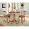 International Concepts Round 36 in Round Extension Dining Table with 2 Stools, Distressed Oak, 36 in W, 48 in L, 35.3 in H K42-36RXT-6B-S6172-2 - alternate 2
